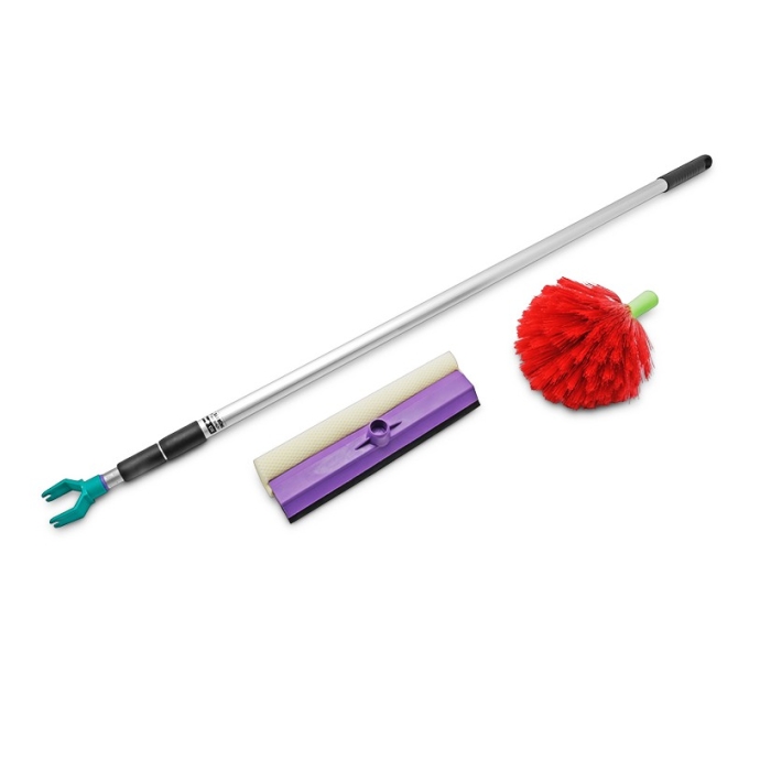 Cây lau mạng nhện cán inox 3 khúc