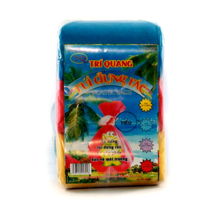 Bịch rác Trí Quang 3 màu đủ size đại, trung, tiểu cuộn/bịch