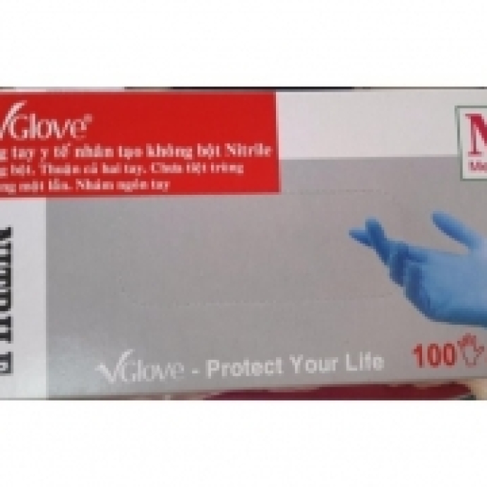 Găng tay y tế Vglove loại không có bột (hộp)